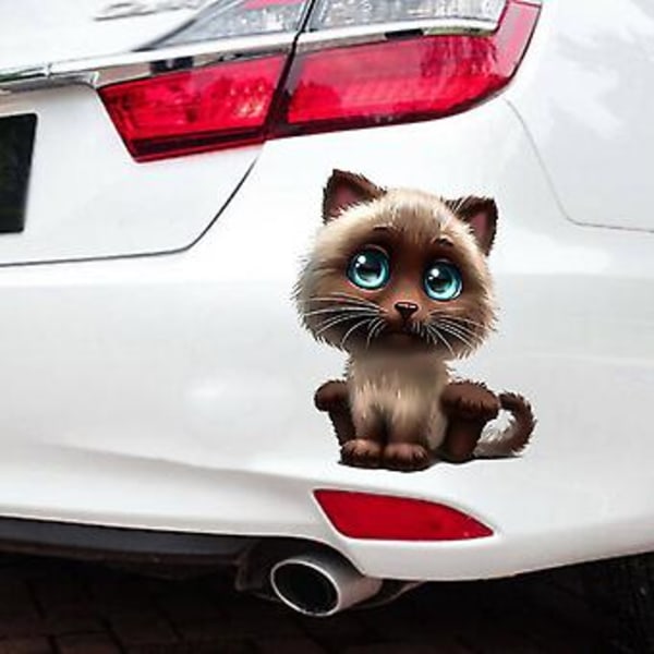 15*18CM Auto 3D Stereo Anime Hauska Persoonallisuus Kissan Tarra Auton Muotoilutarra