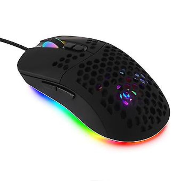 Honeycomb Shell Trådbunden Mekanisk Gamingmus USB Ljusstark Mus 7200dpi Justerbar Optisk Ga