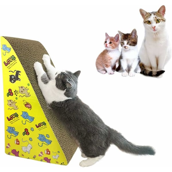 Cat Scratching Board, Cat Scratching Post Canape, Bølgepapp Katt skrapestolper for sliping av klør Massering av kroppen hvile Sleepi