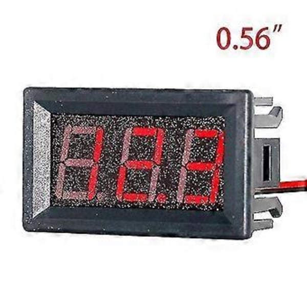 2 Lednings Mini Universal Bil Digital Voltmeter Måler Detektor 0.56 Rød Led Display Panel Auto Spændingsmåler Volt Måler DC 4.5-30v