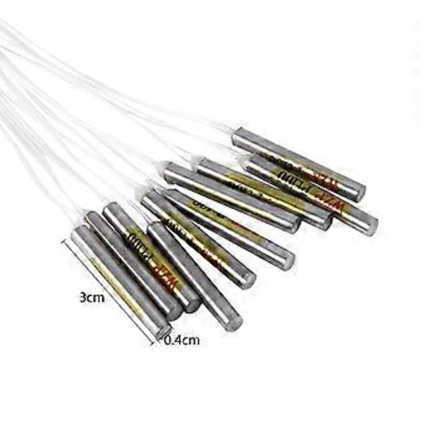 10 stk. PT100 Vandtæt Sensor Probe til Temperaturregulator