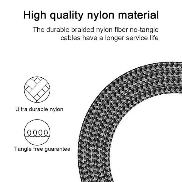 Usb C Lightning-kabel 1m, nylonladekabel med strømforsyning for rask lading for iPhone 11/11 Pro / 11 Pro Max / Xr / Xs Max / Xs / X /