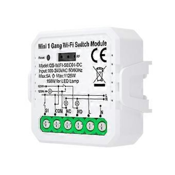 Tuya WiFi Smart Switch Modul med Fjernbetjening Smart Home DIY Afbryderrelæ Fungerer med Alexa