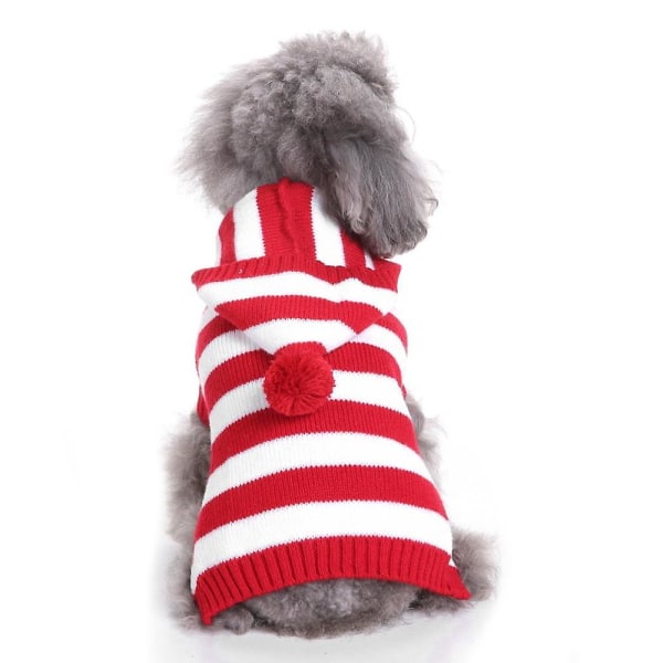 Striped Dog Sweater Holiday Halloween Christmas Pet Clothes Soft Comfortable Dog Clothes Style 3 L