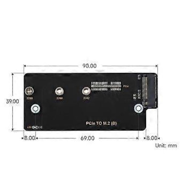 För CM4 PCIe till M.2 NVMe SSD HAT Expansionskort för Compute Module 4-seriens moderkort