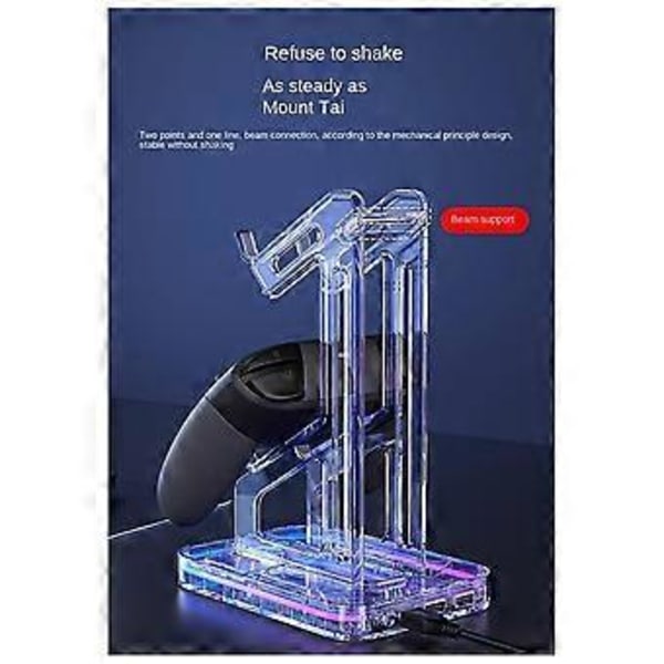 //Switch / Kaksikerroksinen pelikonsolin kahva Universaali teline RGB-valaistusefektillä