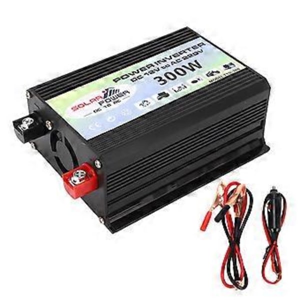 Power Inverter 300W 1 Universal Stikdåse 2 USB Port Smart Køling Modificeret Sinus Bølge Bil Power Inverter DC12V Til AC220V