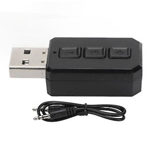 BT 5.0 Sender Mottaker Håndsfritelefon 2 i 1 USB BT Adapter for Bil Mobiltelefoner TV-er