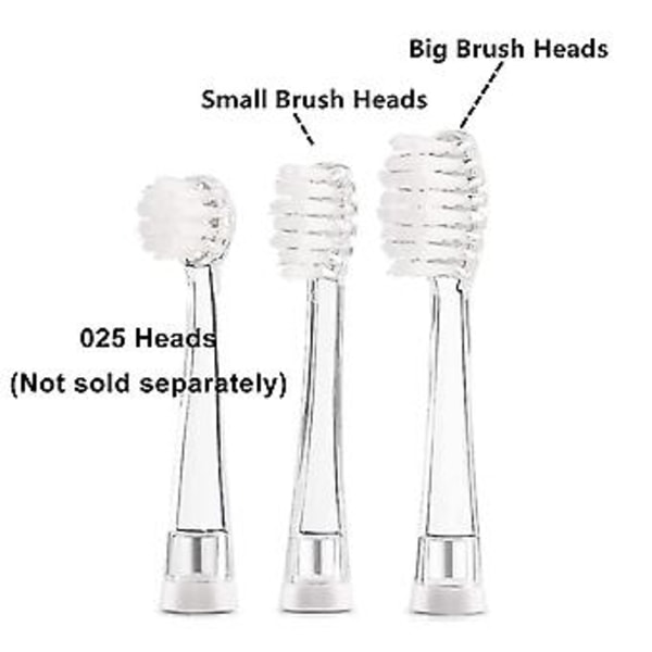 Sg977 Sgek6 Vaihtoharjaspäät Yhteensopivat Brush-baby Kidzsonic Dinosauruksen ja Flamingon/dada-tech Dt-k6 Lasten Sähköhammasharjan Kanssa 4 Kpl Pehmeitä