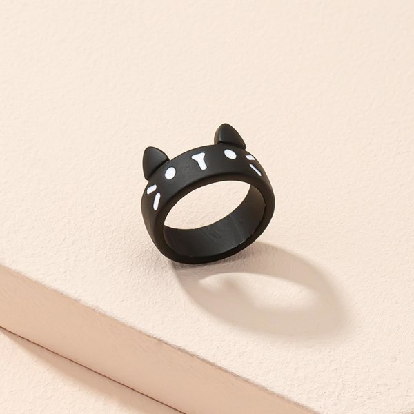 Søte små katteformede ringer for jenter kvinner legering minimalistiske ringer smykker