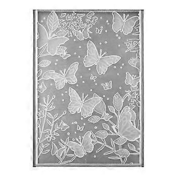 3D Präglingsmapp, Texturerad Blomblad Fjäril Präglingsmall, för Korttillverkning Scrapbook Pappershantverk