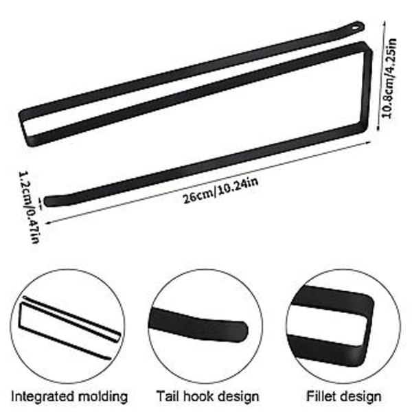 25 cm Køkkenrulleholder, 2 stk. Køkkenrulleholder, Papirrulleholder uden boring, Papirrulleholder til underskab, Papirrulleholder (hvid +