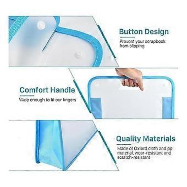 3-pack Scrapbook Pappersförvaring Organizer, Expanderande Papper för 12 X 12 Ark, Scrapbook Pappersförvaring Svart