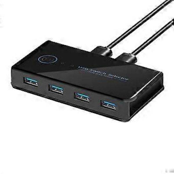 USB KVM Switch USB Delad Switch 2 in 4 Ut för Laptop PC Tangentbord Mus Skrivare USB Switch Hub Adapter USB 3.0
