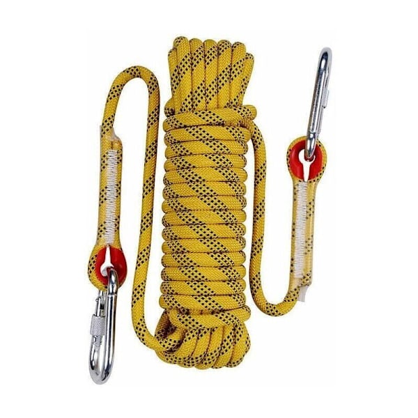 Outdoor Climbing Rope - 12mm Diameter High Strength Rope, Nylon Braided Safety Rope Length 30m - for Hiking, Sports Accessories and Camping