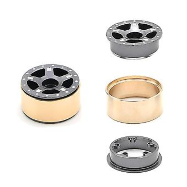 4kpl 12g Messinki Sisäinen Beadlock Rengas Puristin 1.0 Tuuman Vanteet Axial Scx24 1/24 Rc Crawler Autoon