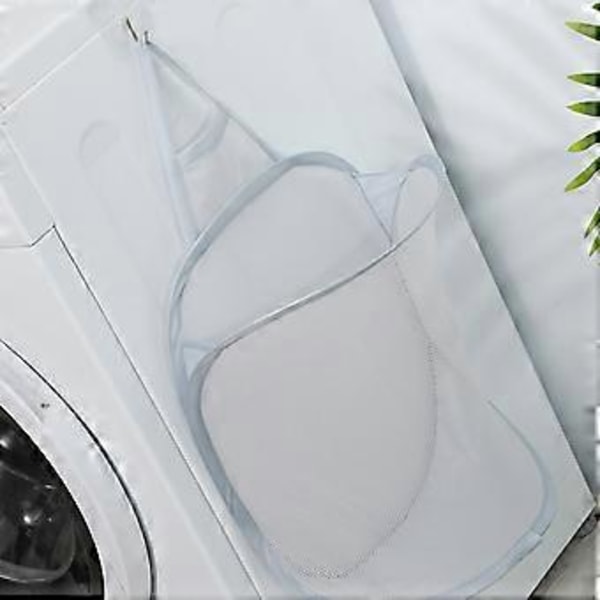Vikbar Tvättkorg, Hopfällbar Tvättsäck Vikbar Tvättbar Tvättsäck Mesh Tvättkorg Högpresterande