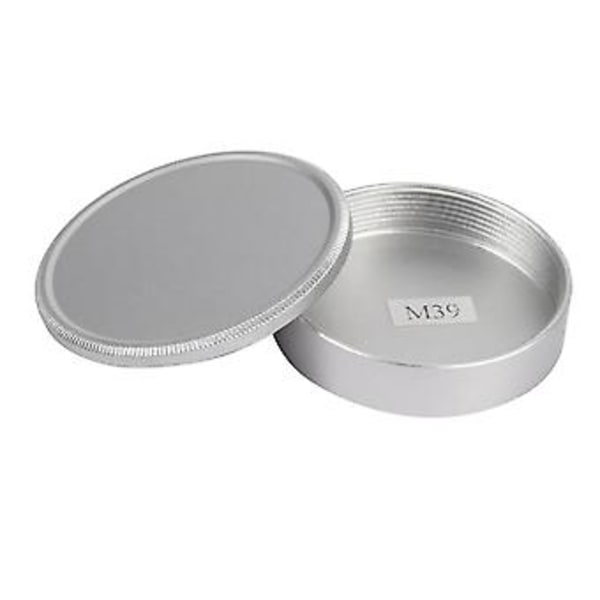Metallinen runkotulppa ja objektiivin takatulppa sarja M39 Ltm Lsm Leicasilverille