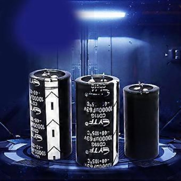 Generelle 80V10000UF Aluminium Elektrolyt Kondensatorer Bred Anvendelse Gennem-Hul Montering DIY Kondensatorer