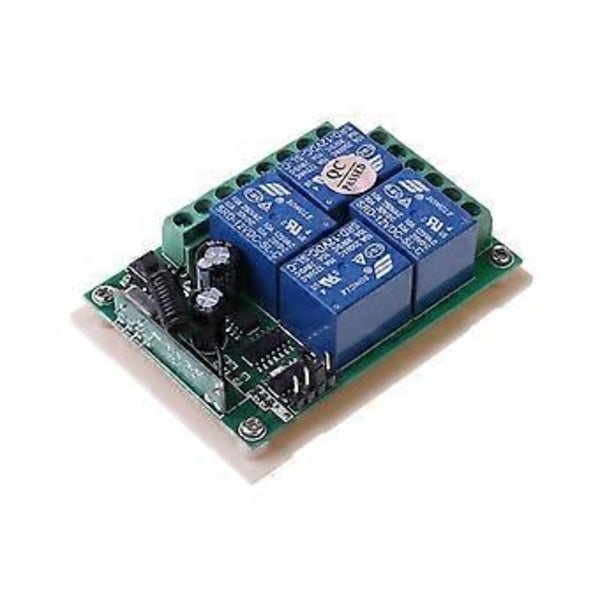 DC 12V 24V 4CH RF langattoman kauko-ohjaimen kytkin 315/433 MHz
