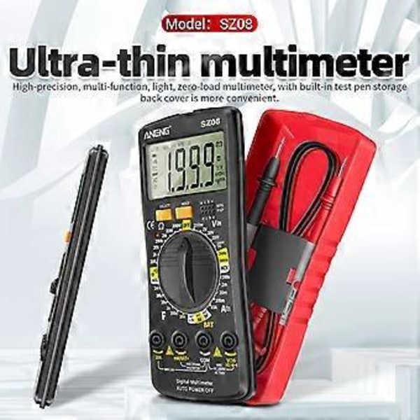 Digital Multimeter Ultratunn Förvaring Professionell Multimetro Auto Voltmeter AC