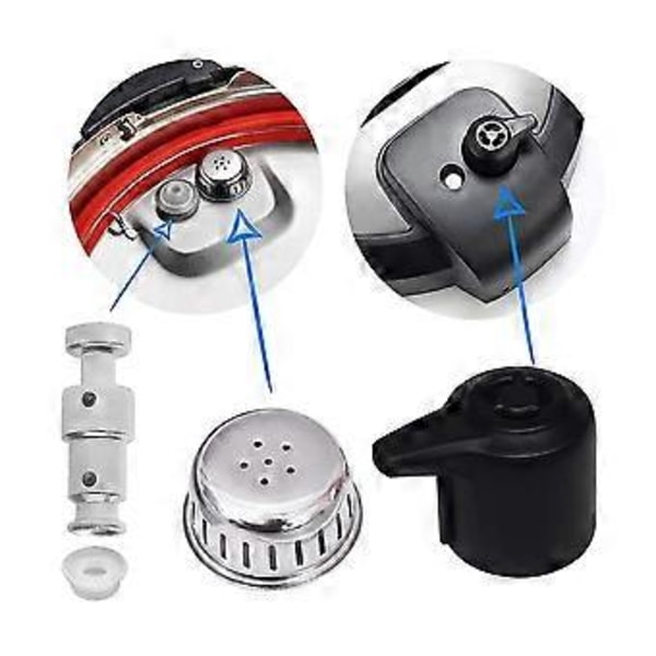 Dampudløserhåndtag Flydeventil Reservedele med 3 Silikonehætter til Instantpot Duo 3, 5, 6 QT, Duo Plus 3, 6 QT