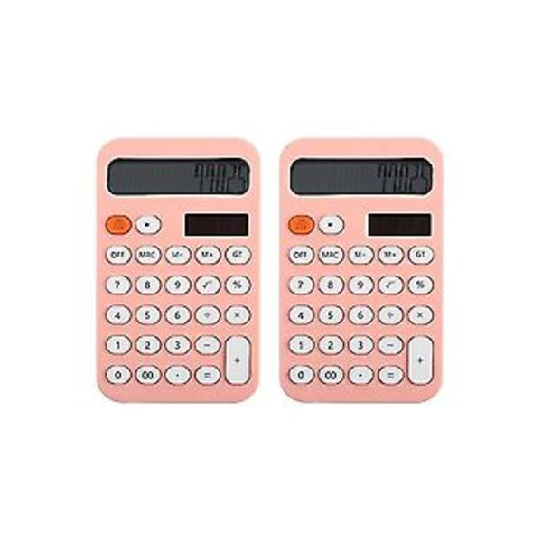 2 kpl Pöytälaskin Peruslaskin 12-numeroinen Taskulaskin Pöytä LCD-näyttö Toimistoon