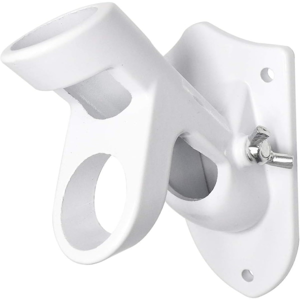 Justerbar flaggstångsstöd Flaggstångshållare Aluminium Flaggstångsbas Med Två Positioner För 1\" Diameter Flaggstänger V1a08 (vit)