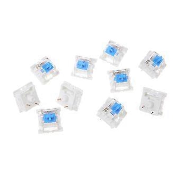 10 st 3-pin mekaniska tangentbord Blå brytare för Cherry MX tangentbordstestare kit 60g kraft PCB-monterad