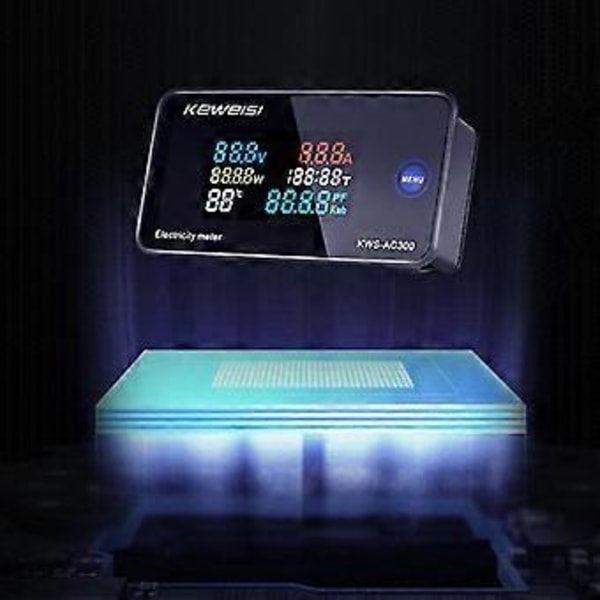 Keweisi, KWS-AC300 Digital Voltmeter AC 50-300V Spänning 45-65Hz Mätare LED Wattmeter 0-100A Detektor