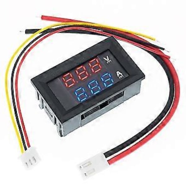 Huamade DC 0-100V 10A Digital Voltmeter Amperemeter Dobbelt Display Spændingsdetektor Strømmåler Panel Amp Volt Måler 0.28\" Rød Blå LED