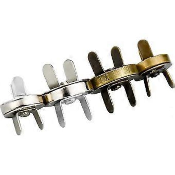 20 kpl Magneettilukko Nappi, 14mm 18mm Magneettinapit Neppari Magneettilukko Kangaskassiin, Nahkaompeluun, DIY-askarteluun, Pronssi, Hopea