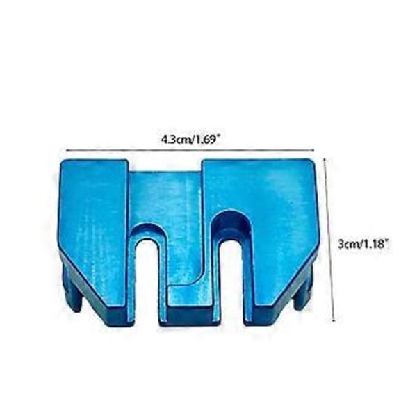 3D-printer, helmetall aluminiumslegering for E3D V6-print for hode for Ender3/V2/Ender 3 Pro/Ender 5 Pro, 1 sett