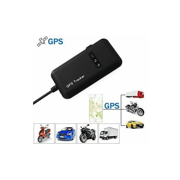 GPS-tracker, sanntidsposisjonssporing, geofence, alarm, gratis tyverisikringsapp for bil motorsykkel lastebil, 3,5 x 1,8 x 0,5 GT02A