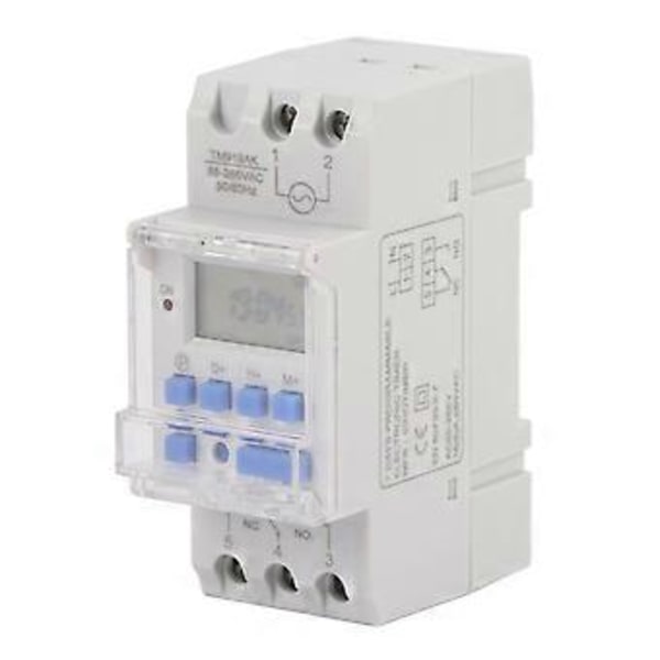 85265V AC 16A Viikoittainen 12/24h Ajastinkytkin LCD Päälle Pois Ohjaus Ohjelmoitava Aikarele