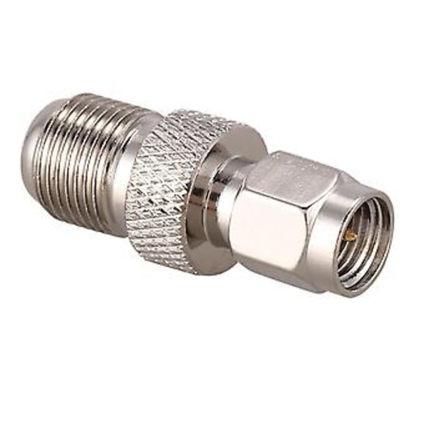 F Type Fe Til Sma Plugg Koaksial Adapter Kobling Sølv T