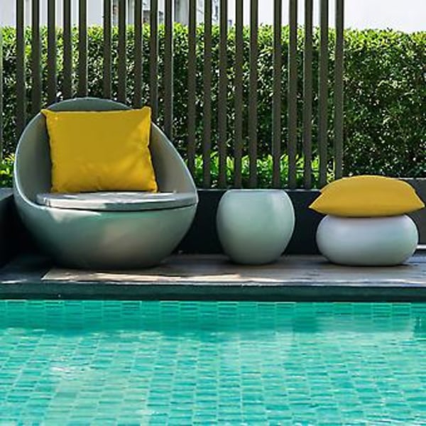 4 Pakker Vanntette Putetrekk Dekorative Utendørs Terrasse Balkong, Firkantet Hage Putetrekk, PU Trekk Putetrekk For Sofa, Seng, Terrasse, 45 x 45 cm
