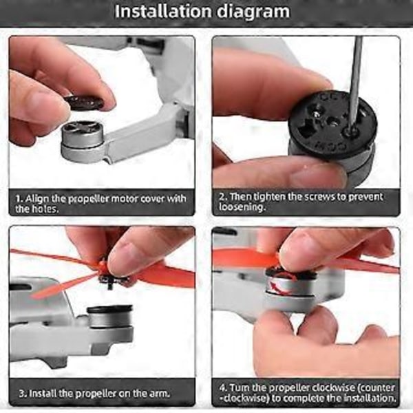 Holdbare foldepropeller reservedele dronetilbehør til DJI Mavic Mini 2