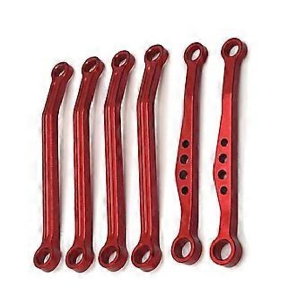 RC Bil Uppgradering Främre & Bakre Fast Stång Kit för 1/16 C64 RC Bil Uppgraderingsdelar Röd