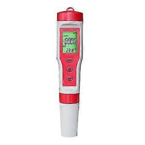 Digital LCD TDS/EC/pH/Temp Mätare Akvarium Vattenkvalitetsmonitor Jordtestare Verktyg