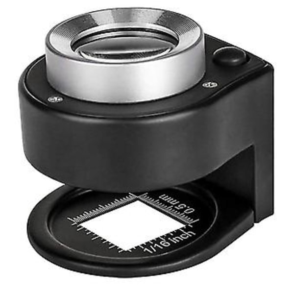 30x Skrivebordsforstørrelsesglas med 3 LED Mini Håndholdt Belyst Forstørrelsesglas Dobbelt Optisk Glas
