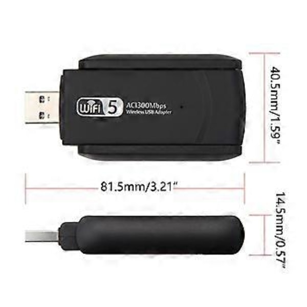 2.4G 5G 1200Mbps Wifi Adapter Usb 3.0 Trådløst Netværkskort USB Dongle Antenne AP Dual Band Wi-Fi Lan Ethernet 1200M