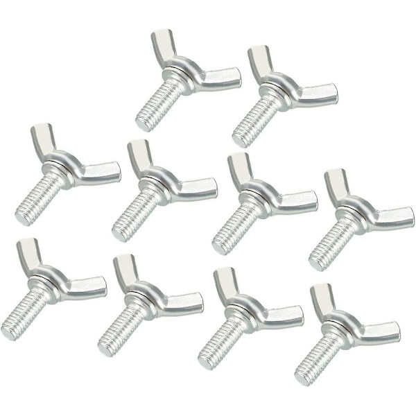 Vingbult Fjärilsving Tumhandskruvar Bultar M5x12mm 0.8mm Stigning Kolstål