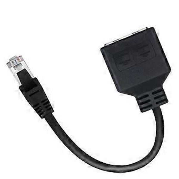 2 stk. RJ45-kabel 1 ind 2 Ethernet Lan-netværksadapterkabel RJ45 1 han til 2 hun kategori 7-netværkskabel