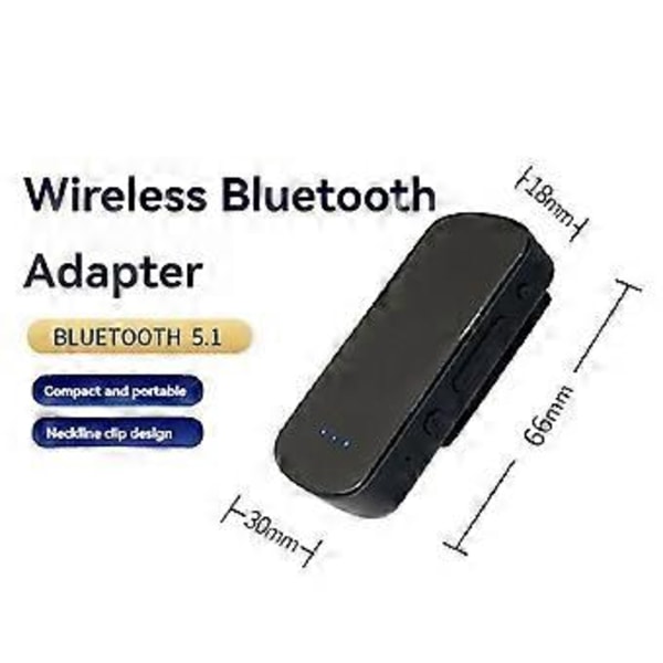 5.1 Bluetooth Receiver Adapter Bærbar Mini Bluetooth Adapter Lavalier Bluetooth Receiver til Bil Hjem Stereoanlæg