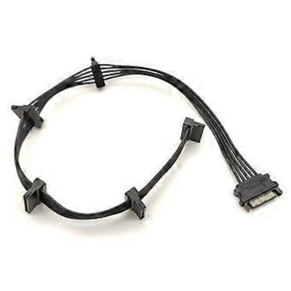 15-stifts SATA Strömförsörjningssplitterkabel Hårddisk 1 Hane till 5 Hona Förlängningssladd för DIY PC Server