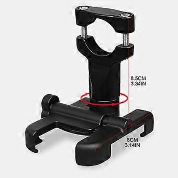 360 Graders Roterbar Cykelspegel i Aluminiumlegering Styr Telefonhållare Backspegel Mobiltelefonfästen