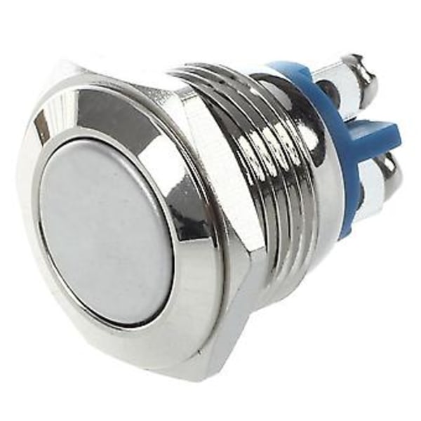 16mm Planmonteret Momentær SPST Rustfri Rund Trykknapkontakt