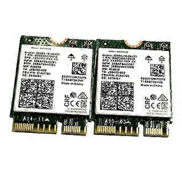 Trådløs-AC Dual Band Wifi Kort Adapter til Intel 9462NGW CNVI NGFF til M.2 til Key E med Bluetooth-kompatibel 5.0 til