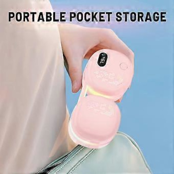 Bærbar Halsblæser, 2000mah LCD Display Genopladelig (pink)